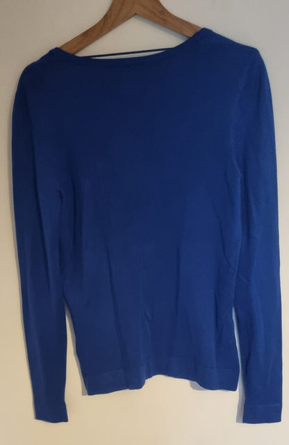 Saint Tropez Women's Blue Long Sleeved Cardigan Size M