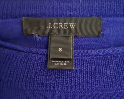 J Crew Women's Blue With Embroidered Detail Jumper Size Small