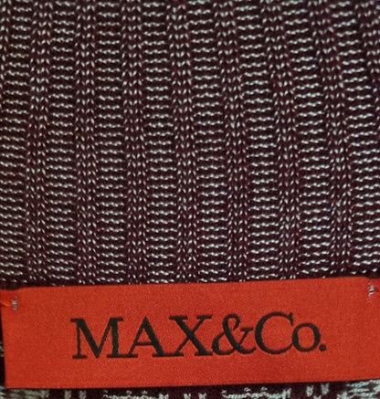 Max And Co Women's Burgandy Knitted Dress Size L