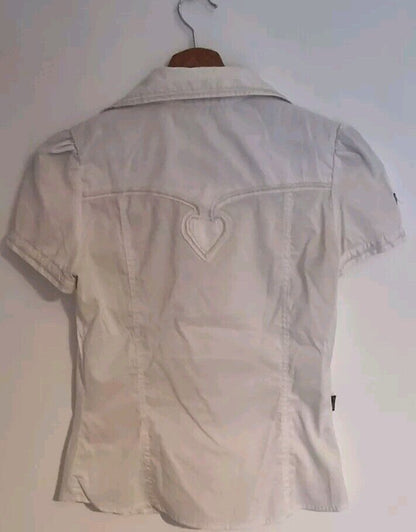 Moschino Jeans Women's Ivory Fitted Blouse Size 42