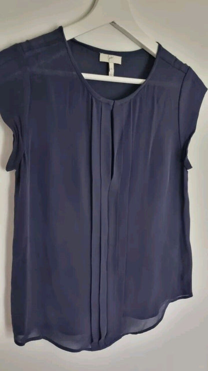 Joie Women's Navy 100% Silk Blouse  Size XS