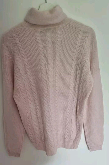 Peserico Made In Italy Wool, Silk, Cashmere Mix Women's Baby Pink Jumper 44