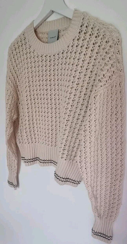 Varley Women's  Natural Azores Sweater, Pullover 100% Cotton Size XS