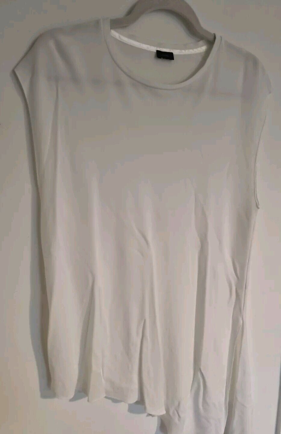 Joseph Women's White Long Line Blouse Size  Large