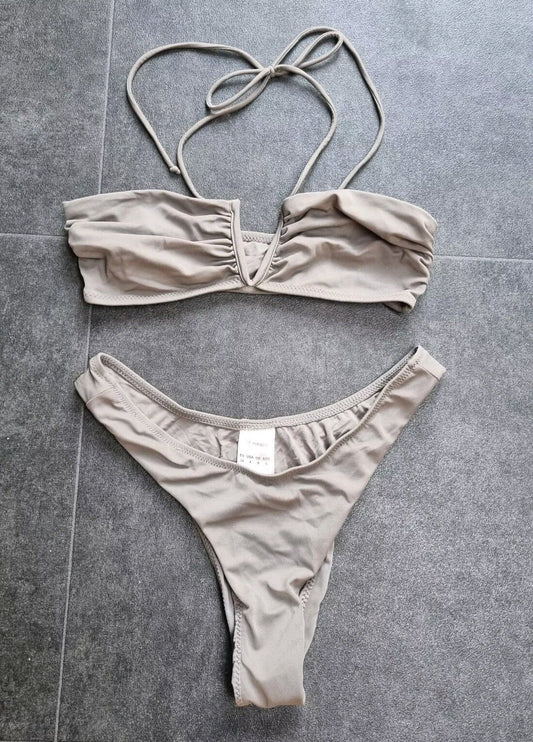 De Rococo Women's Slate Bikini 2 Piece Set Size 8
