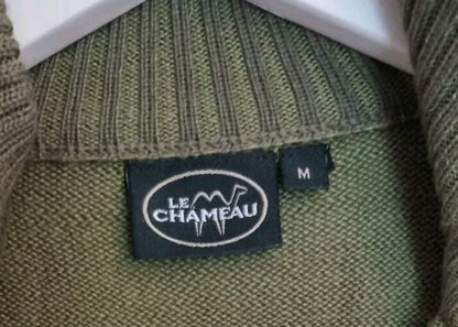 Le Chameau Green 50% Wool Women's Cardigan Size M