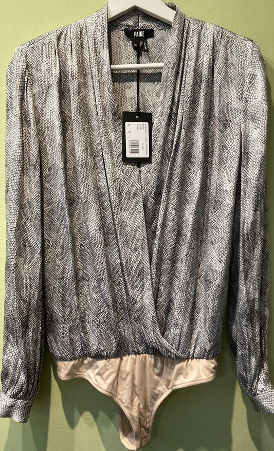 Gorgeous Paige Sevilla Women's Bodysuit Silver XS BNWT