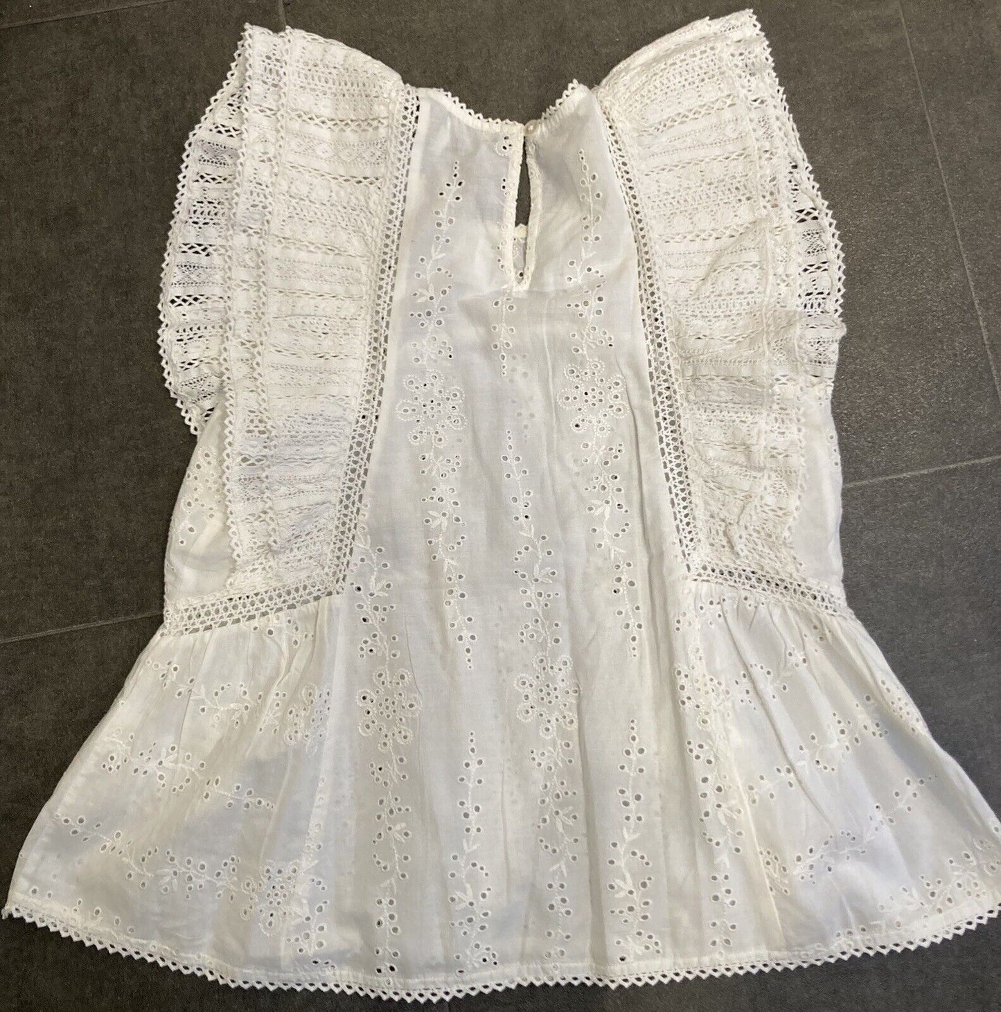 SEA Women's Cotton, Broiderie Anglaise Blouse Size XS
