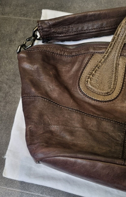 Genuine Two Way Givenchy Women's Brown Leather Shoulder Bag With Logo Dustbag