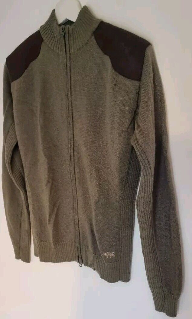 Le Chameau Green 50% Wool Women's Cardigan Size M