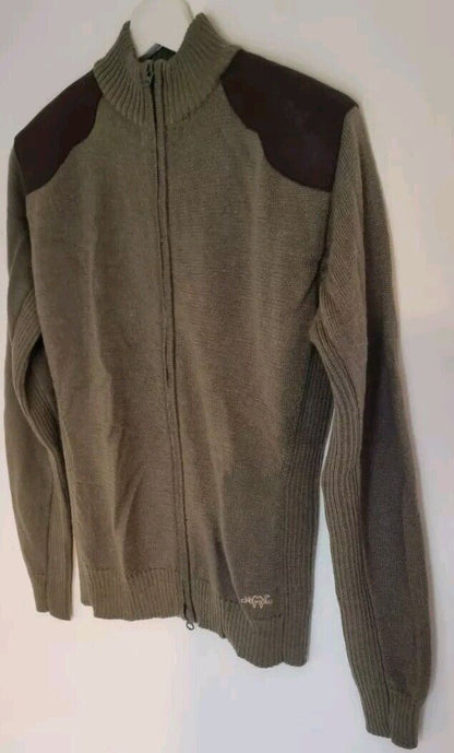 Le Chameau Green 50% Wool Women's Cardigan Size M