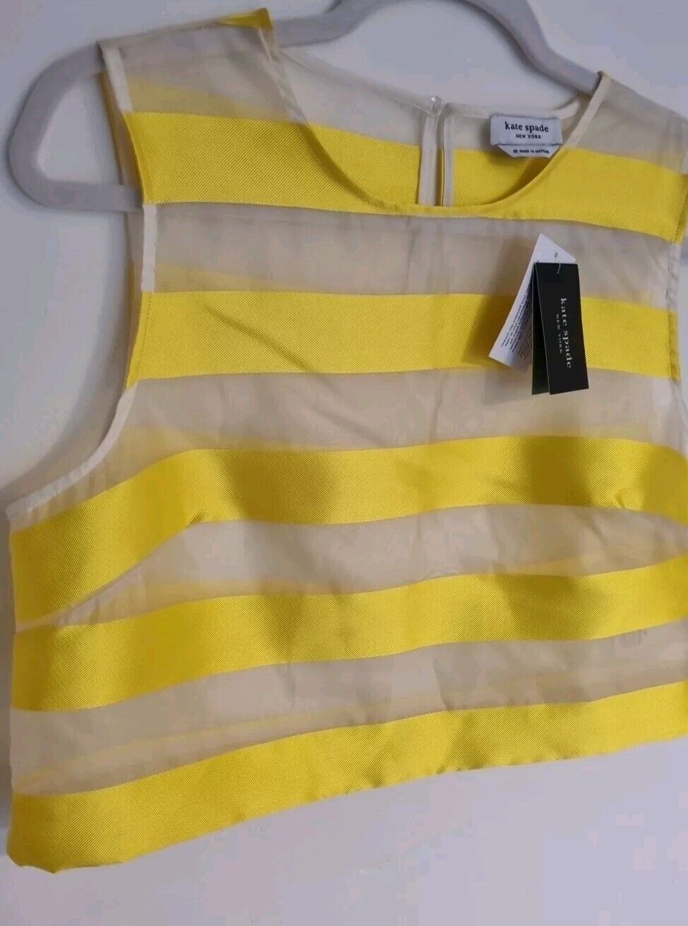 BNWT Kate Spade Women's Yellow Tank Top Size Medium