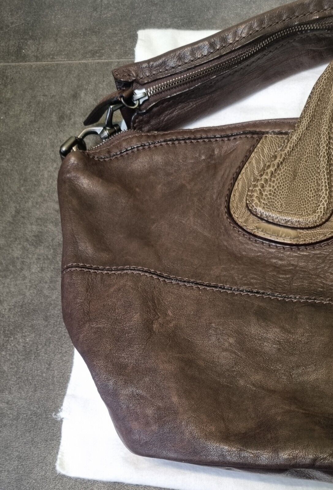 Genuine Two Way Givenchy Women's Brown Leather Shoulder Bag With Logo Dustbag