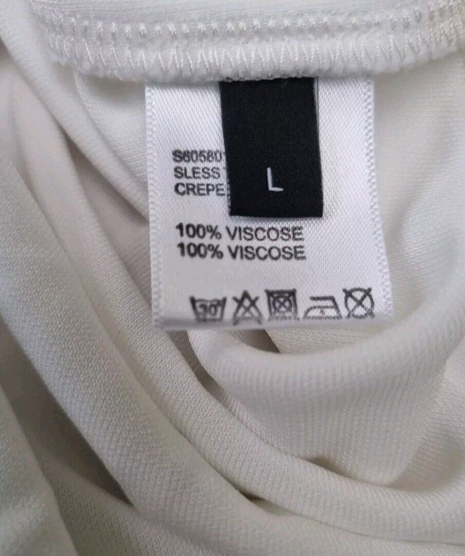 Joseph Women's White Long Line Blouse Size  Large