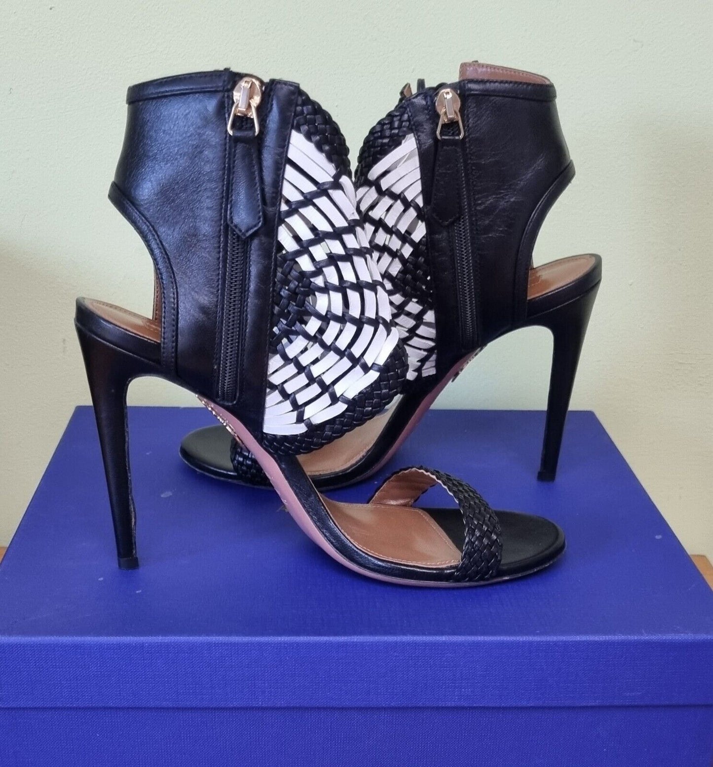 Aquazzura Firenze Womens Oasi 105 Nappa Heals Size 38.5