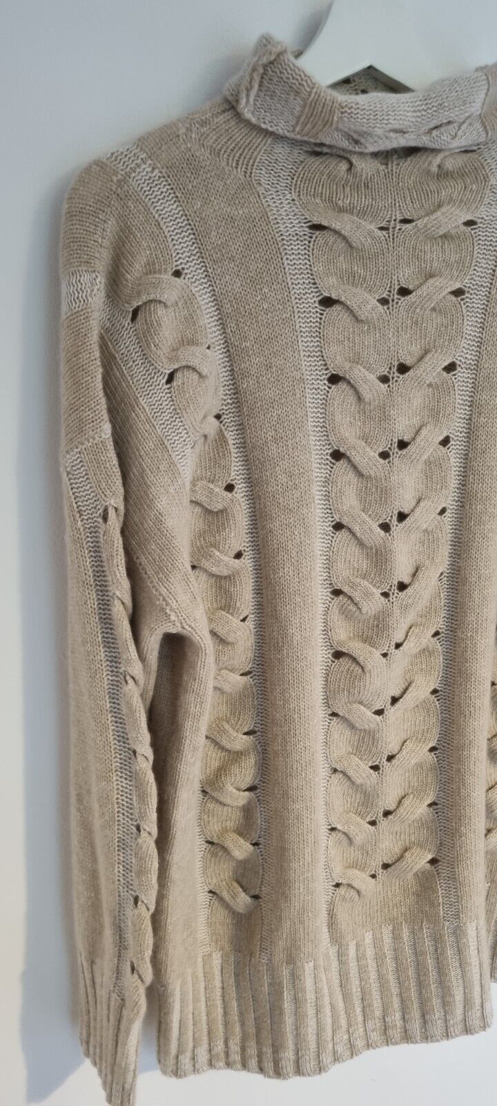 Lorena Antoniazzi Women's Oat Wool Cashmere Mix Pullover Jumper Size 46