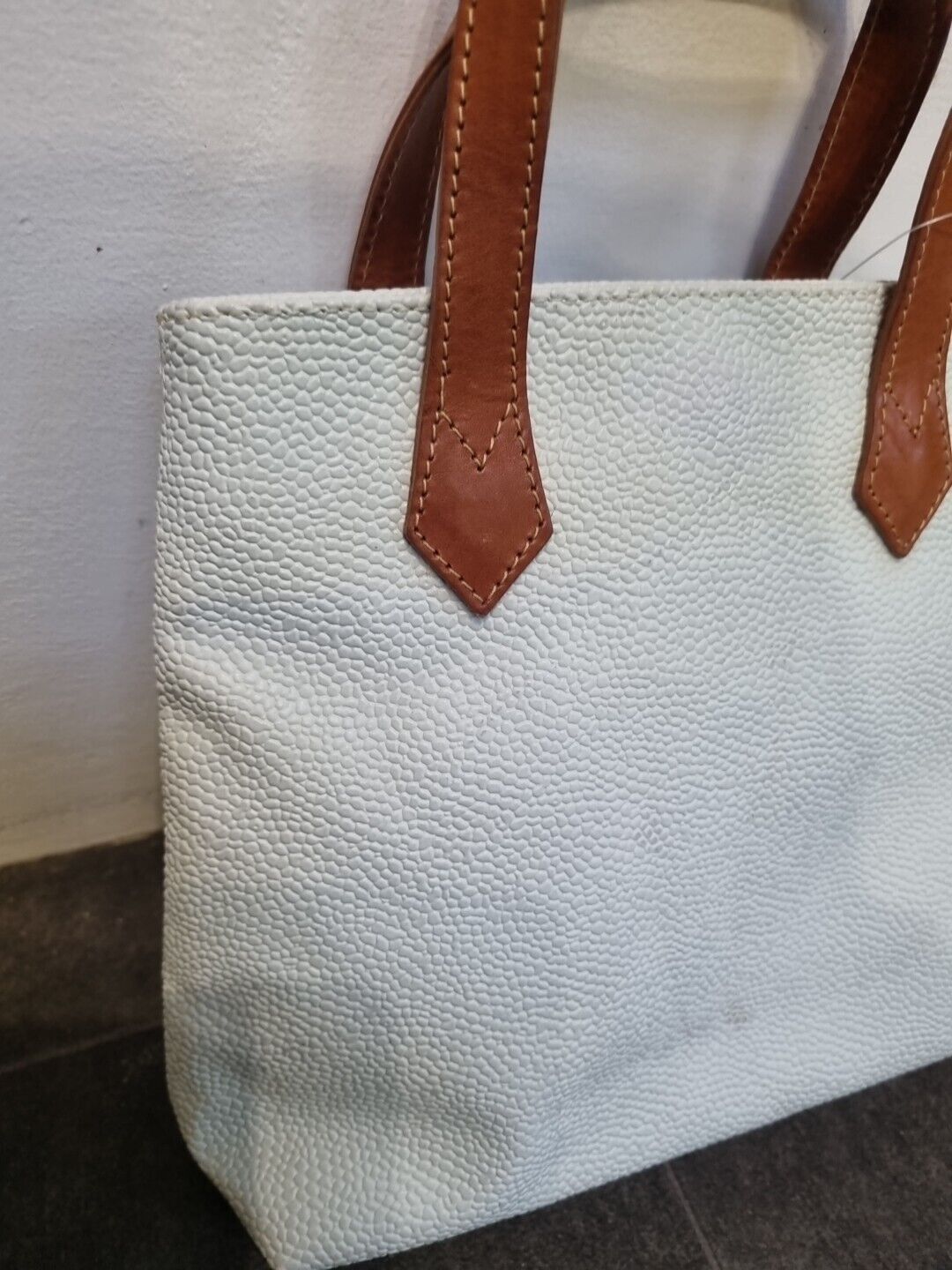Mulberry Women's Logo Cream/ Brown Small Handbag