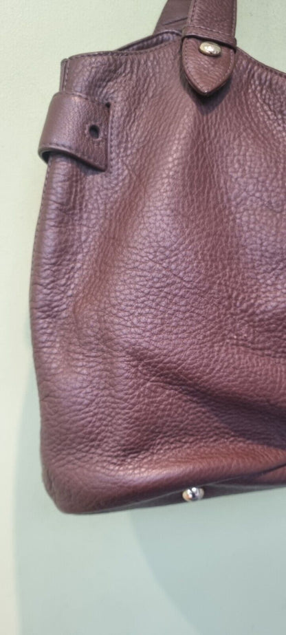 Diane Von Furstenberg Brown Leather Tote Bag With Attached Purse