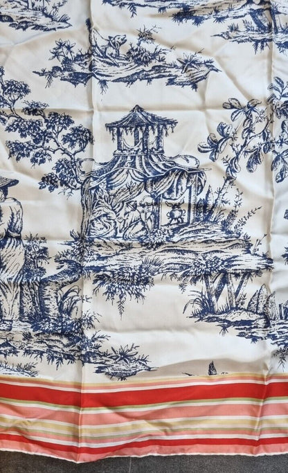 Cacharel Women's Square 100% Silk Japanese Design Scarf