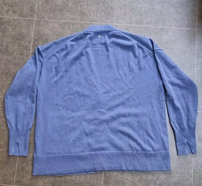 People's Republic Of Cashmere Women's Blue Buttoned 100% Cashmere Cardigan M