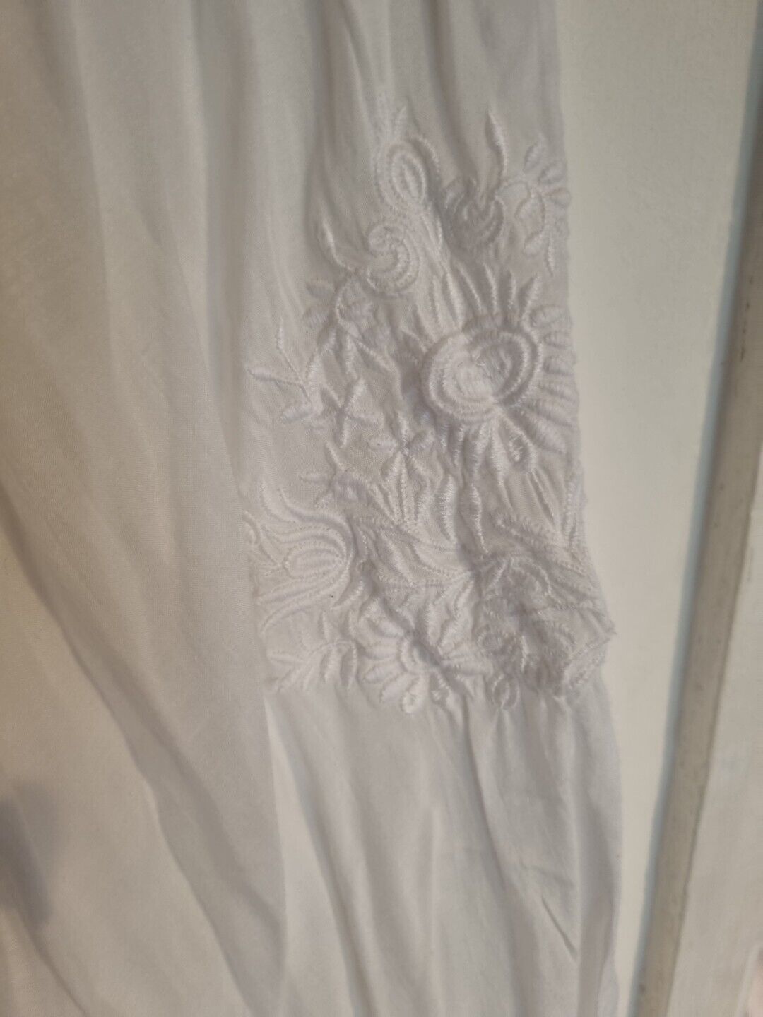 Melissa Odabash Women's White Embroidered Top, Blouse One Size