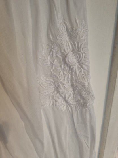 Melissa Odabash Women's White Embroidered Top, Blouse One Size