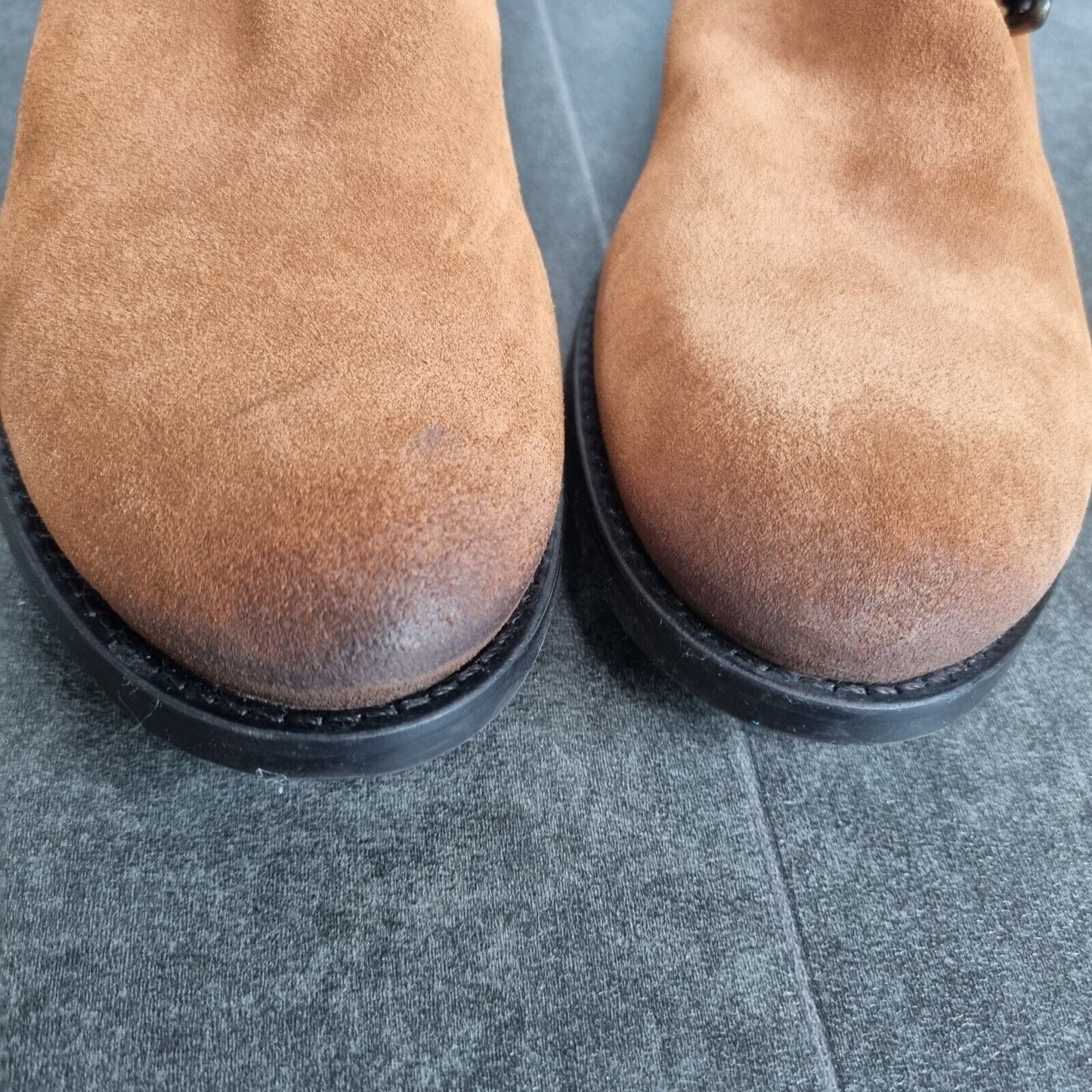 Tommy Hillfiger Women's Tan Brown Long Boots With Ties, Buckles, Zips Size 40