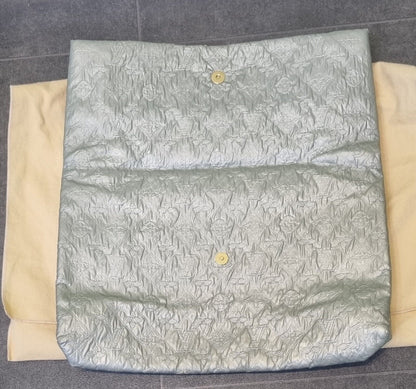 Genuine Louis Vuitton Monogram Canvas Silver Clutch Bag With Logo Dust Bag