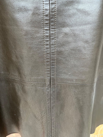 Max Mara Leather & Jersey Skirt 342