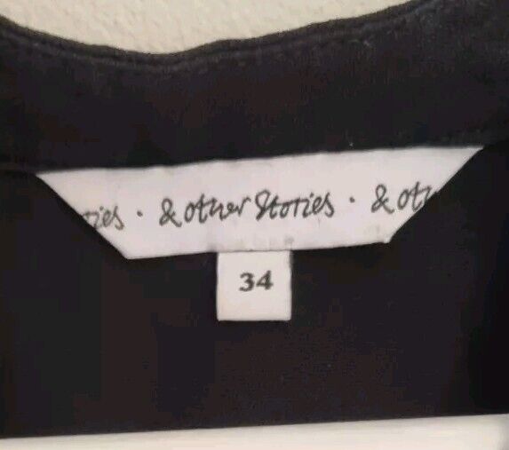 And Other Stories Women's Black Silk Mix Dress Size 34