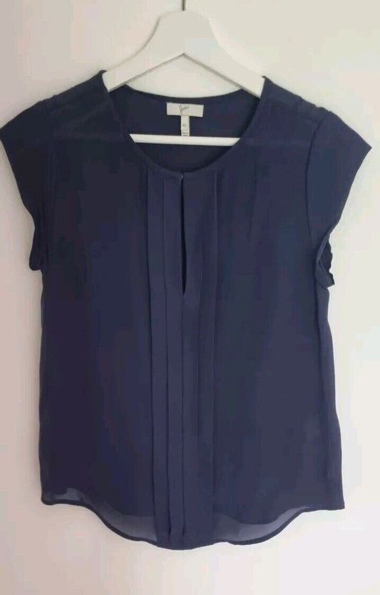 Joie Women's Navy 100% Silk Blouse  Size XS