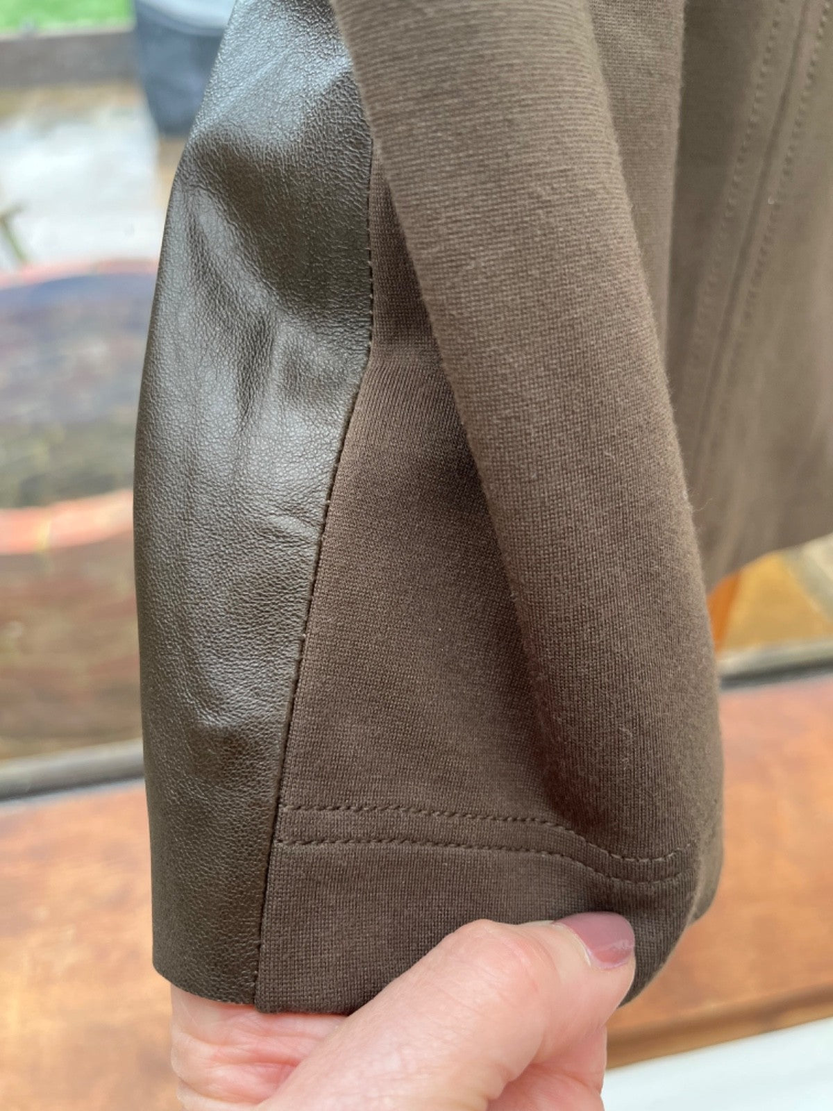 Max Mara Leather & Jersey Skirt 341