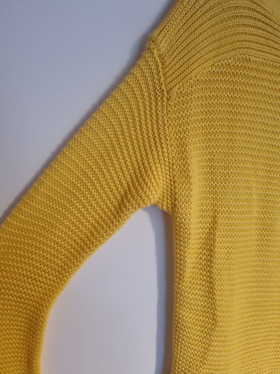 Ralph Lauren Women's Yellow Knit Jumper Pullover 100% Cotton Size M
