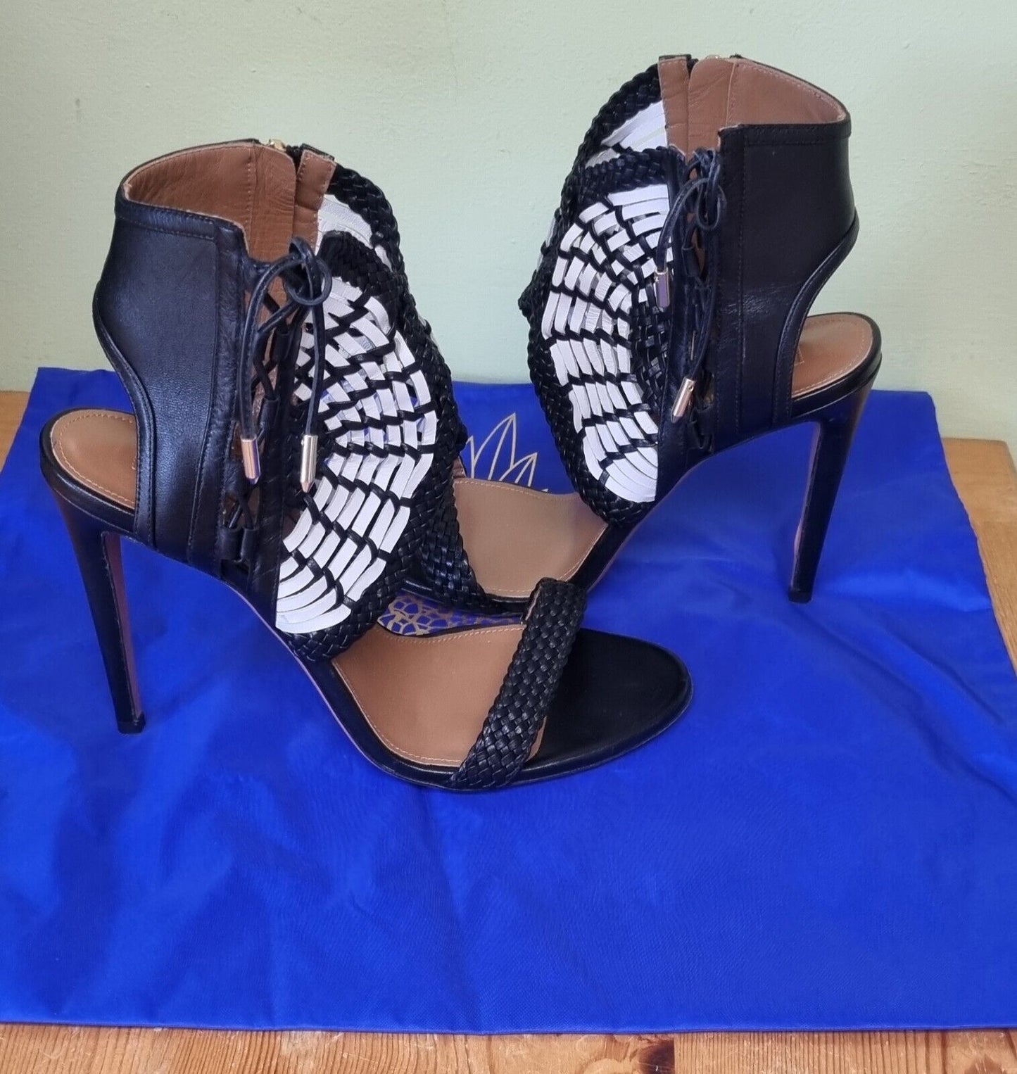 Aquazzura Firenze Womens Oasi 105 Nappa Heals Size 38.5