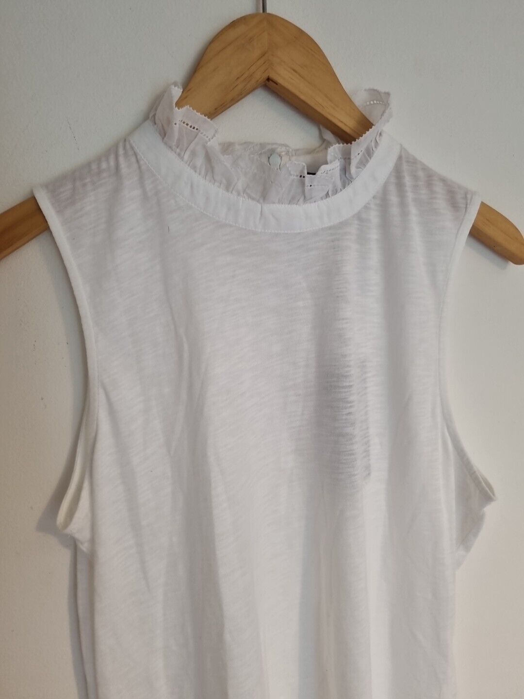 BNWT ME+EM Women's White 100% Cotton Vest Top Size 12
