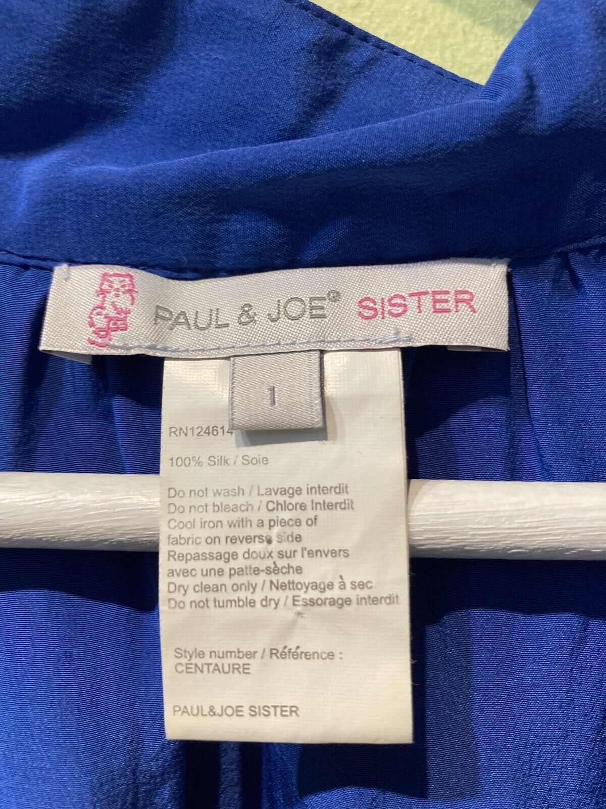 Paul And Joe Women's  Blue Silk Blouse Size Small