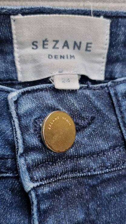 Sezane Women's Blue Skinny Jeans Size 24