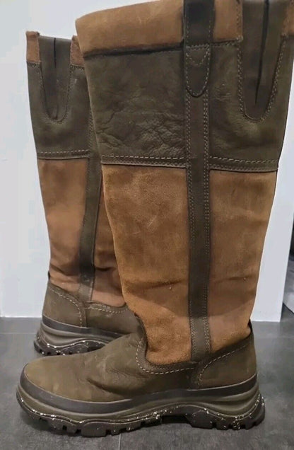 Ariat Women's Brown Suede Leather Knee High Medium Riding Boots Equestrian 6.5