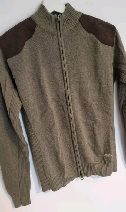 Le Chameau Green 50% Wool Women's Cardigan Size M