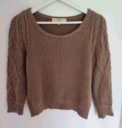 Vanessa Bruno Athe Brown Women's 100% Cotton Sweater,  Jumper Size 0