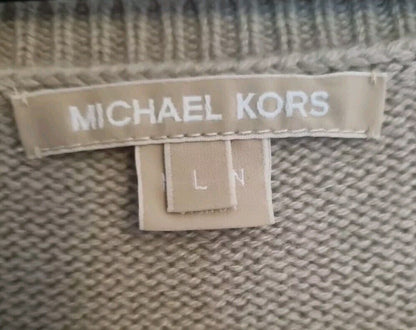Michael Kors Women's Taupe 100% Cashmere Tank Vest Jumper Pullover Size Large
