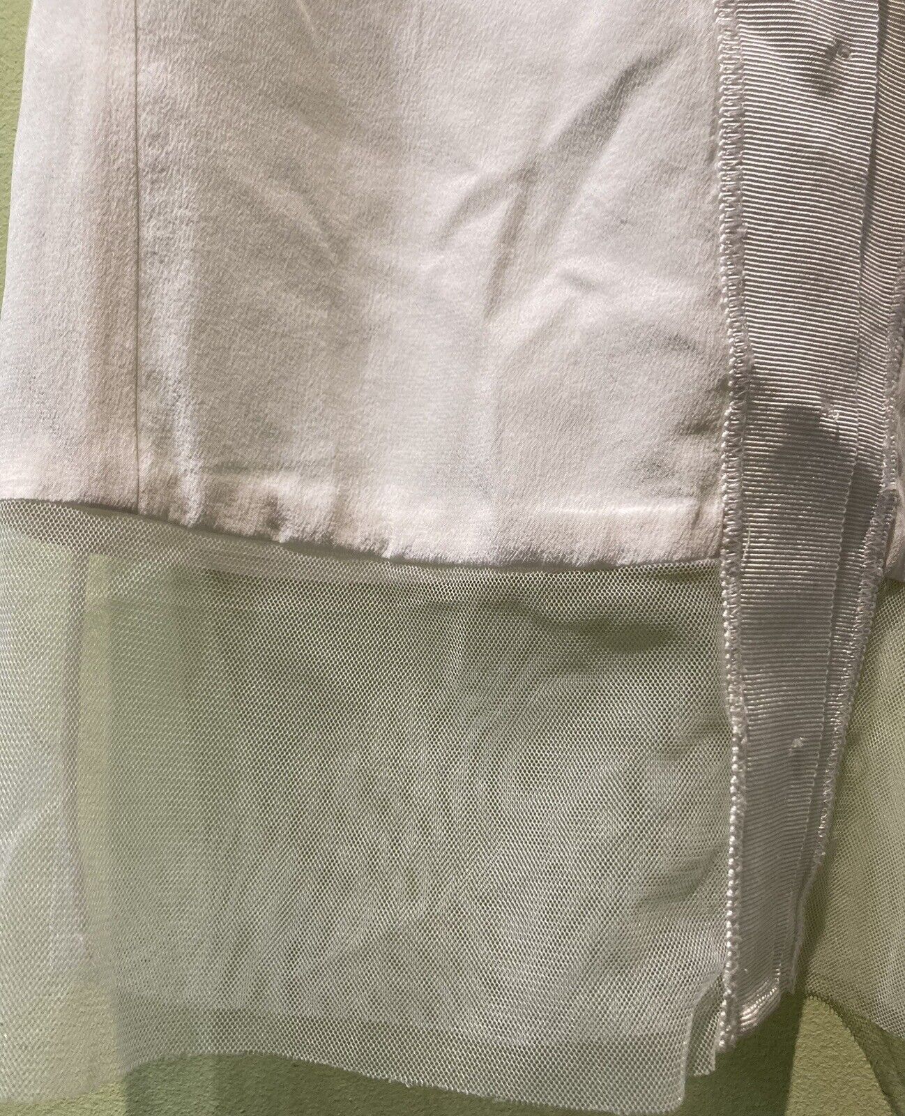 Sandro Paris  Women's Off White 100% Silk Vest Top With Mesh Panel Size XS