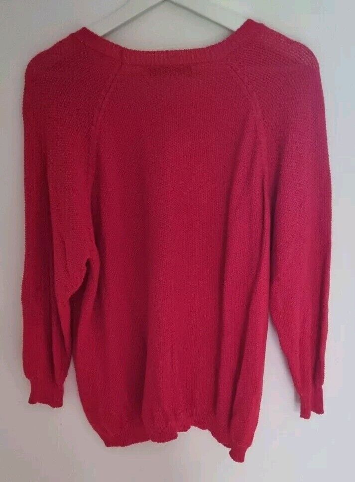 MaxMara Weekend 100% Cotton Women's Red Pullover  Jumper XL