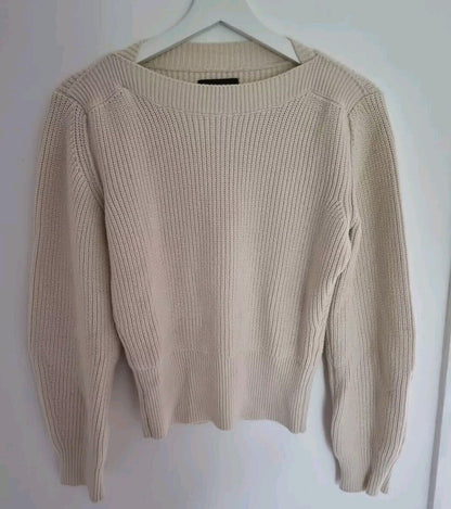 Isabel Marant Made In Italy Women's Cream Knit Pullover Jumper Size 34