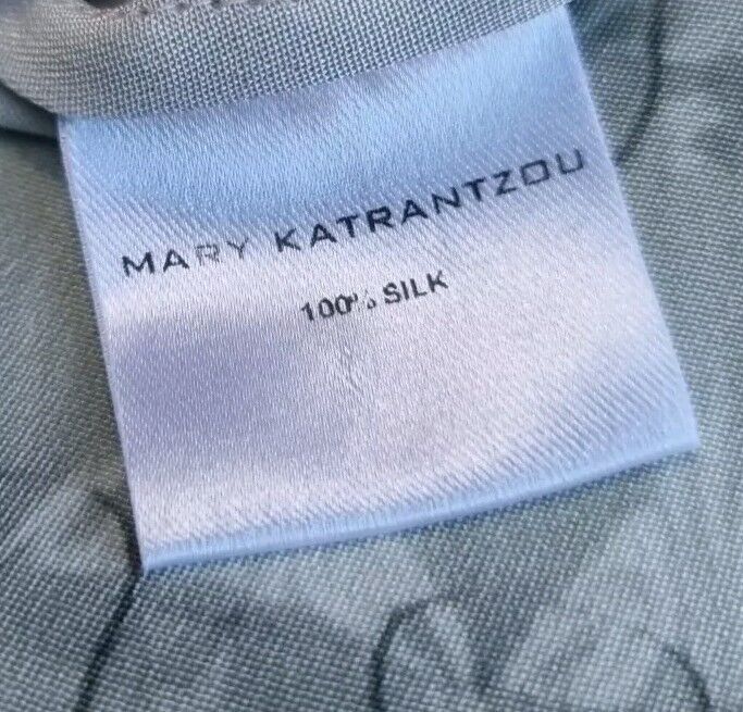 Mary Katrantzou Women's Multicoloured 100% Silk Dress With Pink Sash Size 10