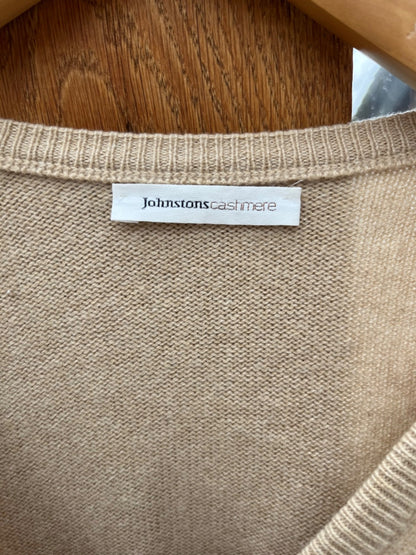 Johnstons Mens Beige Cashmere Jumper Chest 58 cm4