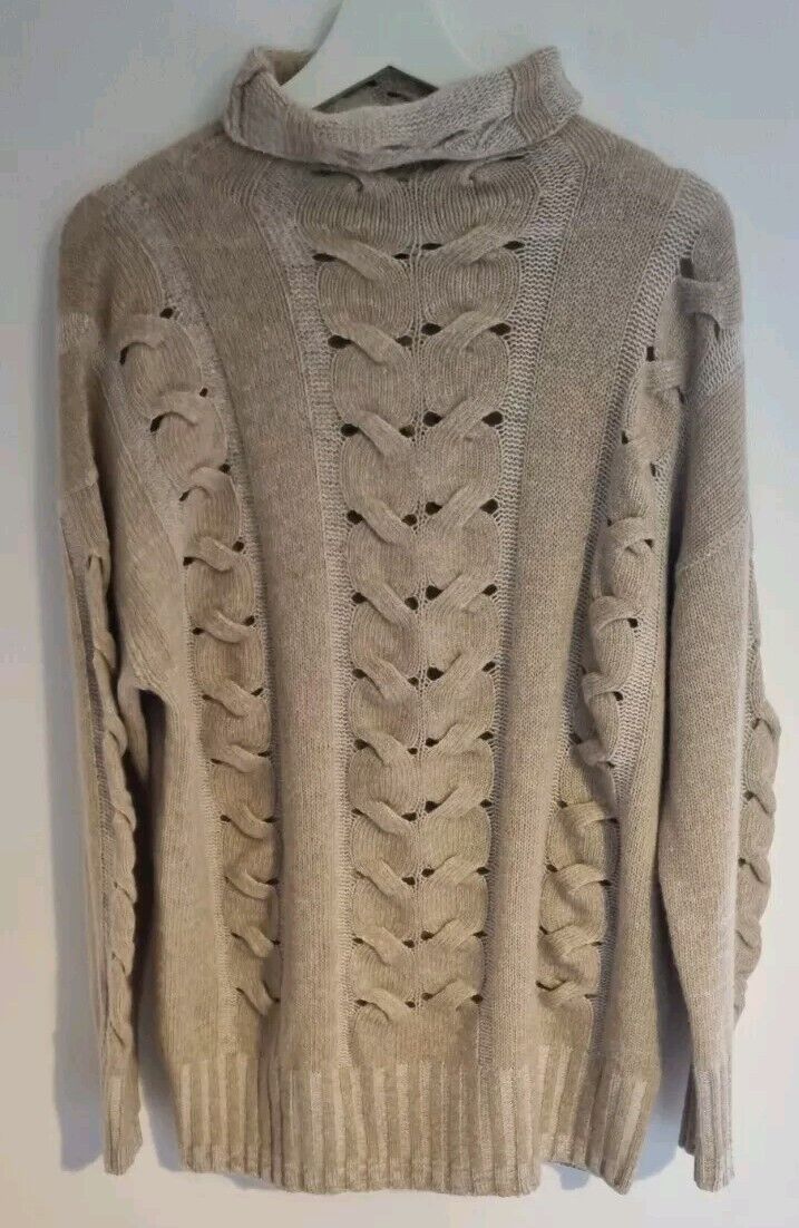 Lorena Antoniazzi Women's Oat Wool Cashmere Mix Pullover Jumper Size 46