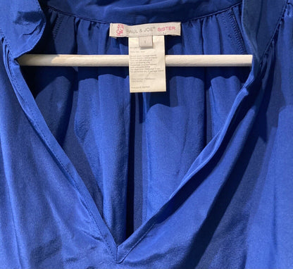 Paul And Joe Women's  Blue Silk Blouse Size Small