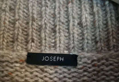 Joseph Women's Dark Beige Rollneck 80% Lambswool Pullover Jumper Size Large