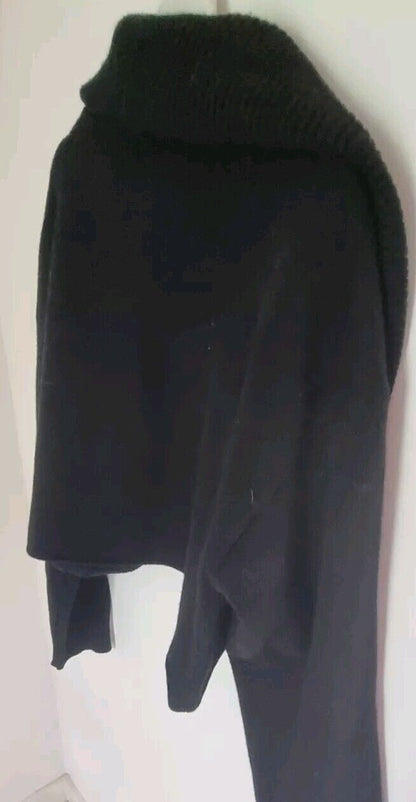 Raey Women's Black, 100% Wool, Chunky Cardigan, Knit Size Small